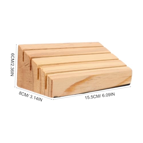 Kisangel Stylish Wooden Playing Card Holder for Easy Viewing Game Card Rack Poker Storage Compact Design