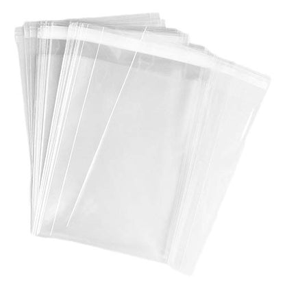 UNIQUEPACKING 100 Pcs 5 1/2 X 8 1/8 Clear A8 Card Resealable Cello/Cellophane Bags - color: clear, size: 100 count (Pack of 1)