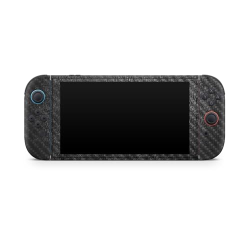 Carbon Fiber Gaming Skin Compatible with Nintendo Switch 2 Console Only - Black Leather - Premium 3M Vinyl Protective Wrap Decal Cover - Easy to Apply | Crafted in The USA by MightySkins - color: Black Leather, size: Switch 2 Console Skin Only, style: Tex