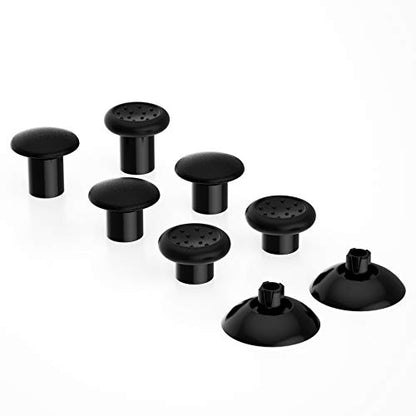 eXtremeRate ThumbsGear Xbox 컨트롤러용 교체 가능한 썸스틱 - 편안함 향상 - 블랙 3가지 높이 돔형 및 오목한 그립 인체 공학적 조절 가능한 조이스틱, Xbox Seires X/S, Xbox One S/X/Elite용 - color: 블랙.
