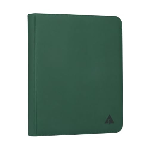 Top loader Binder, Holds 432 Top Loaders, 9 Pockets Top Loader Binder with Sleeves for Cards in 3'' x 4'' Top loaders -Green - color: Green