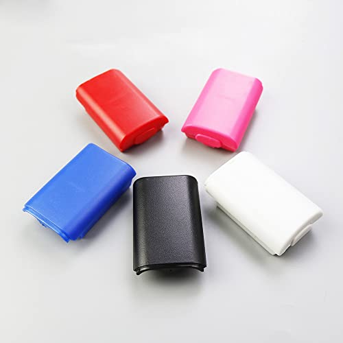 1PCS Battery Pack Cover Shell Shield Lid Kit Replacement for Xbox 360 Controller Battery Cover Shell (red) - color: red