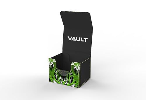 Vault- TCG/MTG 100+ Card Color Combo Deck Box (Green/White) - color: Green/White