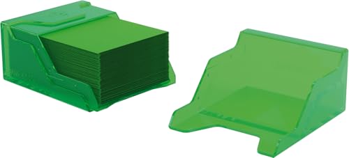 Gamegenic Bastion 50+ XL Deck Box - Compact, Secure, and Perfectly Organized for Your Trading Cards! Safely Protects 50+ Double-Sleeved Cards, White Color, Made - color: Green