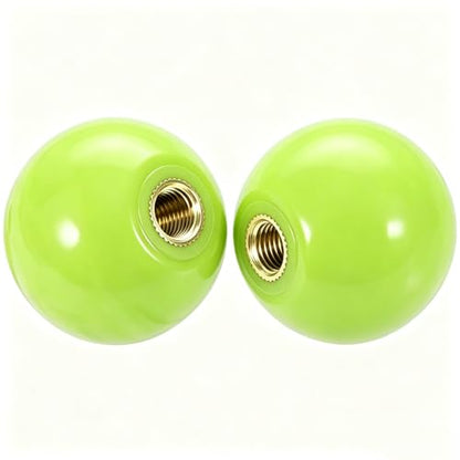 2Pcs Green Arcade Joystick Ball Top 35mm M6 Thread Replacement Joystick Knob for DIY Fight Stick, Home Arcade, Commercial Gaming Machine – PS & ABS Material 30g (Green) - color: Green