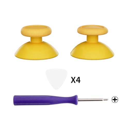 eXtremeRate Replacement 3D Joystick for Nintendo Switch 2 Pro Controller, Left Right Analog Stick Thumbsticks with Screwdriver Tools for Switch 2 Pro Controller, Multi-Colors Options - Yellow - color: Yellow