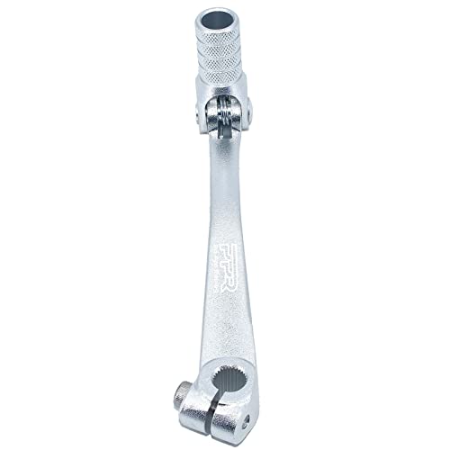 CNC Aluminum Gear Shifter Lever, Foldable Gear Shift Lever Fit for 50cc 110cc 250cc CRF50 XR50 XR CRF Dirt Pit Monkey Bike Motorcycle ATV Quad Accessory (Silver) - color: Silver