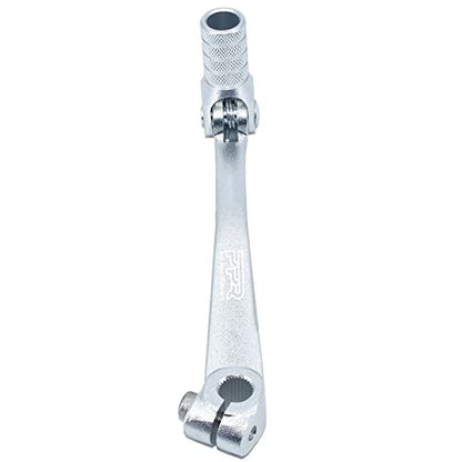 CNC Aluminum Gear Shifter Lever, Foldable Gear Shift Lever Fit for 50cc 110cc 250cc CRF50 XR50 XR CRF Dirt Pit Monkey Bike Motorcycle ATV Quad Accessory (Silver) - color: Silver