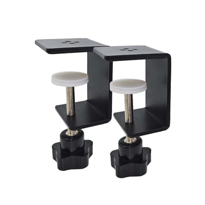 2 Pack Heavy Duty C Clamp & Desk Clamp | Wide Jaw Metal Woodworking Clamps, Adjustable Shelf Clamps for Desk Extension/Panel Work (Sturdy Multi-Purpose Clamping Tool) - size: 2-Pack