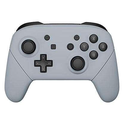 eXtremeRate New Hope Gray Faceplate Backplate Handles for Nintendo Switch Pro Controller, DIY Replacement Hand Grip Housing Shell Cover for Nintendo Switch Pro - Controller NOT Included - color: New Hope Gray