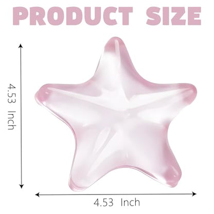 Gel Wrist Rest for Keyboard and Mouse Transparent Pink Sea Star Elbow Pad Cushion Ergonomic Cute Clear Cool Mouse Wrist Pad Silicone Non-Slip Support for Computer Gaming Office Hand Pillow Ocean Beach - color: Star Pink