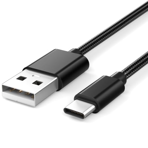 Superer 5 ft USB C Charging Cable Fit for PS5 Controller, PlayStation 5 DualSense, Xbox Series X/S Controllers, Xbox Elite Series 2 (Model 1914 1797), Fast Charger & Data Sync Nylon Braided Power Cord - color: Black, size: 5 ft (1 Pack), style: Nylon Brai