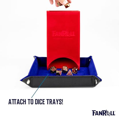 FanRoll Fold Up Dice Tower: Red, Role Playing Game Dice Accessories for Dungeons and Dragons - color: Red