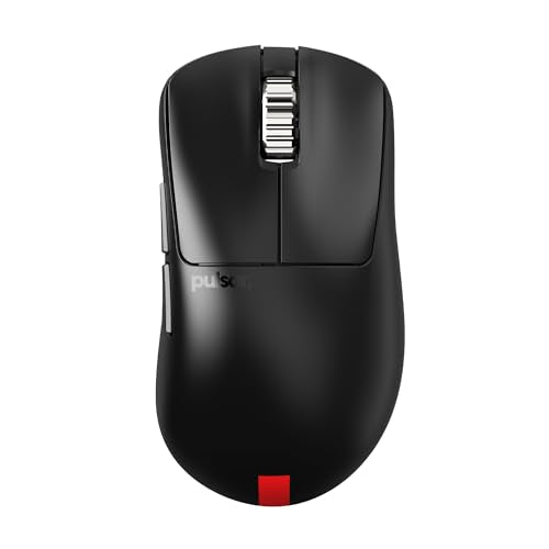 Pulsar Gaming Gears - Xlite v3 ES Wireless Gaming Mouse, Ergonomic, Optical Switch, OLED Display, Driverless, PAW3395 Sensor, 100H Battery, 4K dongle Included (Medium, Black) - color: Black, size: Medium, style: Xlite V3 eS
