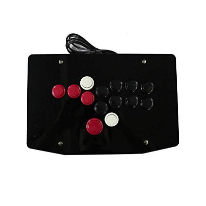 JZYLOVE JINZHIYANG RAC-J503B All Buttons Arcade Fight Stick Controller Hitbox Style Joystick Fit for PC USB (Color : Red and Black)