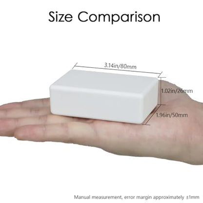LeMotech Project Box 5 Pieces ABS Plastic Electrical Project Case Small Junction Box for Electronics White 3.15 x 1.97 x 1.02 inch (80 x 50x 26 mm) - color: 5 pieces, size: 3.15"x 1.97"x 1.02"