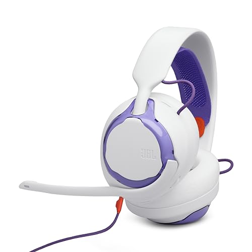 JBL Quantum 250 Wired Gaming Headset Spatial Sound Mic - White | Plug And Play 3.5mm Connection For PC, Xbox, PlayStation, Switch, With Detachable Boom Arm And Lightweight Over Ear Comfort - color: White