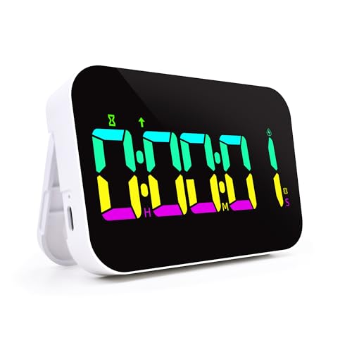 Digital Timer for Classroom, Pomodoro & Kitchen, Rechargeable Magnetic Countdown Timer with Large LED Display, Loud Alarm, 3 Volume Levels, Vibration Mode & 3 Brightness Settings - style: Regular Version