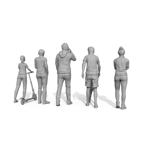 MRY-SFW Yao's Studio LYT72110 1/72 Miniature Factory Building Military Car Railroad Track Accessory Props Diorama Scenery Miniature Character Model Multi Pose Figures5pcs
