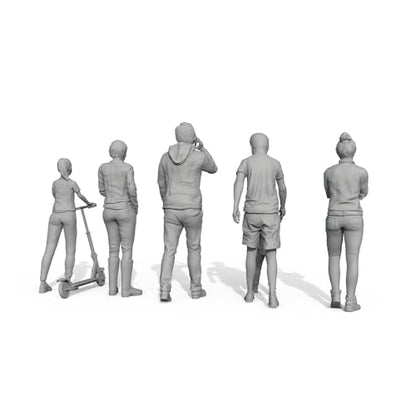 MRY-SFW Yao's Studio LYT72110 1/72 Miniature Factory Building Military Car Railroad Track Accessory Props Diorama Scenery Miniature Character Model Multi Pose Figures5pcs