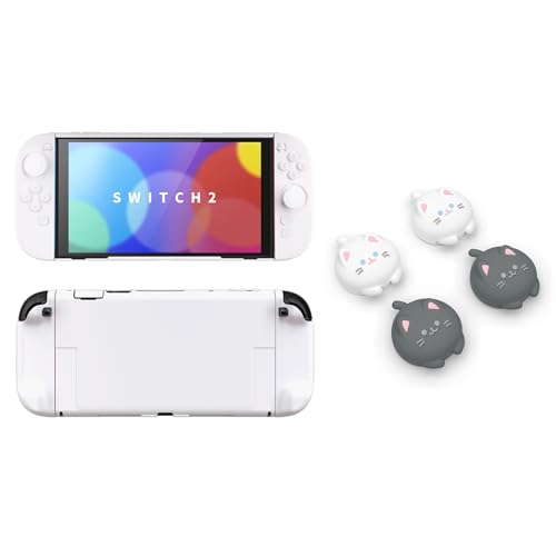 PlayVital Hard Case & Thumb Grips for Nintendo Switch 2 - White