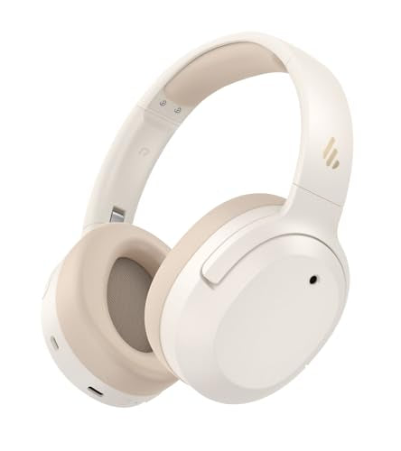 Edifier W820NB Plus Gen 2 Over-Ear Noise Cancelling Headphone, Ivory | -49 dB ANC, LDAC Hi-Res Audio, Bluetooth 6.1 & Multipoint, 40mm Titanium Driver, 88H Playtime, Spatial Sound, AI Clear Calls - color: Ivory