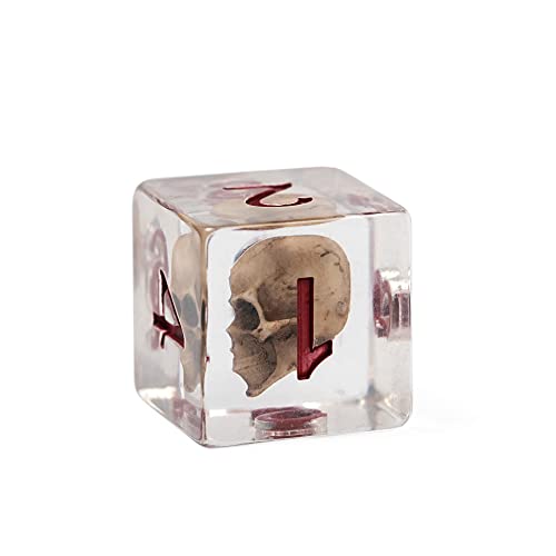 UDIXI Skull DND Dice Set, Resin D and D Dice Set for D&D RPG Tabletop Games | Velvet Storage Bag, DM Gift, for Dungeons and Dragons Role Playing Games Board Games - color: Skull