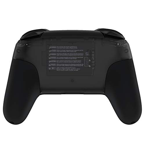 eXtremeRate Black Replacement Handle Grips for Nintendo Switch Pro Controller, Soft Touch DIY Hand Grip Shell for Nintendo Switch Pro - Controller NOT Included - color: Black