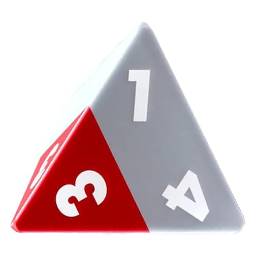 Modiphius Entertainment: Triangle Agency Dice Set (6d4) - 6 Piece, Red & Grey Resin Pyramid Die, Expansion RPG Accessory Pack, Roleplaying Game