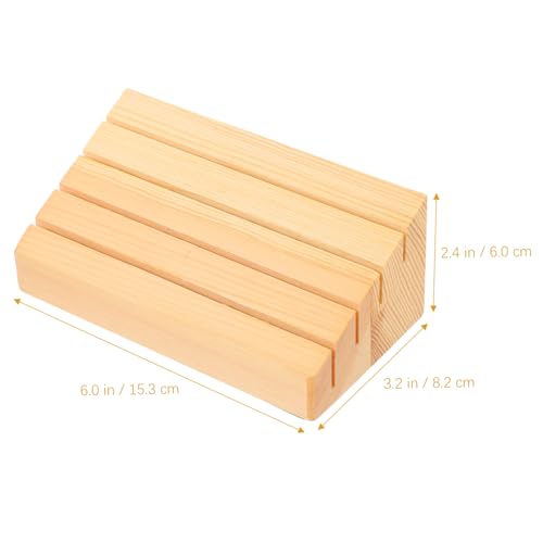 VANZACK 2Pcs Wooden Card Tray Rack Playing Card Holder for Game Display Compact Design for Easy Access Sturdy Base for Stability for Card Games and Home Decor