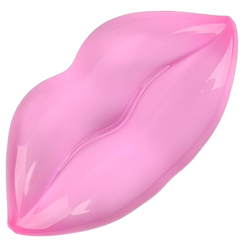 Gel Wrist Rest for Keyboard and Mouse Transparent Pink Lip Elbow Pad Cushion Ergonomic Cute Clear Cool Mouse Wrist Pad Silicone Non-Slip Support for Computer Gaming Home Office Women Girl Hand Pillow - color: Lip Pink
