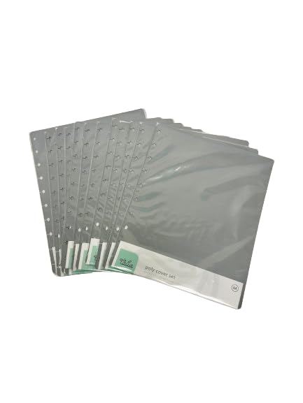 Talia Discbound Notebook - Cover and Disc Set (Cool Grey 12pk (no discs), Midsize Set) - color: Cool Grey 12pk (no discs), size: Midsize Set