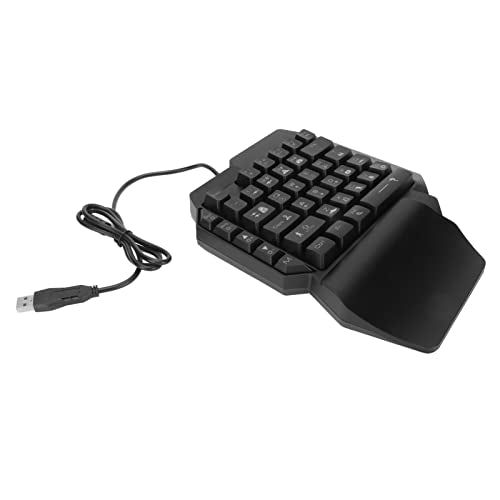 Sanpyl One Handed Gaming Keyboard, RGB Backlit USB Wired Single Hand Mechanical Keyboard, Half Keyboard, Professional Gaming Keypad, for Computer Gaming