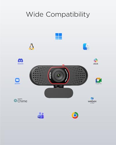 wegear 4K Webcam for PC, USB-A Computer Camera with Sony 1/2.55'' Sensor, 4K@30FPS & 1080P@60FPS, PDAF Autofocus, Dual Noise-Canceling Mics, Privacy Cover, 73° FOV for Meetings, Streaming & Gaming