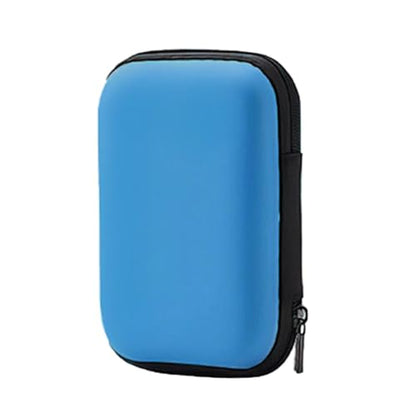 R36S Handheld Gaming Console Bag Shock Proof Portable Travel Carrying Case Storage Box with Pocket - color: blue