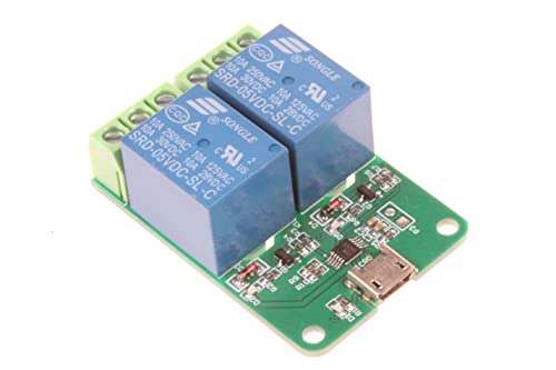 HID Drive-Free USB Computer Control Switch Relay Module USB Smart Switch Control Plug and Play (2-Channel Micro-USB) - size: 2-Channel Micro-USB