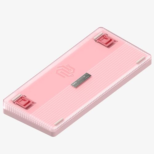 nuphy Halo75 V2 Mechancial Gaming Kyeboard,75% Wireless Hot Swappable Bluetooth Keyboard,83 Kyes RGB Backlit Keyboard,Support Bluetooth/2.4GHz/USB-C (Pink, Lemon (55gf)) - color: Pink, size: Lemon (55gf)