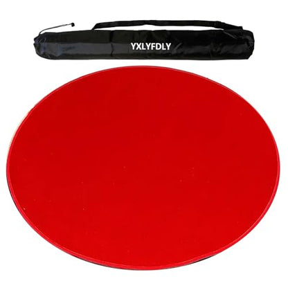 Round Mahjong Mat Thickened and Non-Slip Mahjong Table Cover with Rubber Backing Home Play Mat for Poker, Card, Board, Tile Games(Red,80cm/31.49in) - color: Red, size: 80cm/31.49in