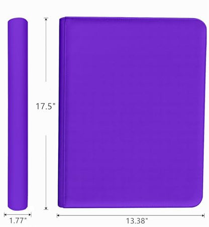 1000+ Pockets Trading Card Binder, 16 Pocket Ringless Side Loading Card Holder Album, Trading Card Album Fit for YuGiOh, MTG, TCG, Game Cards, Sports Cards, Business Cards (Purple) - color: Purple