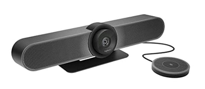 Logitech Expansion Mic MeetUp Plug-and-Play Indicator Lights - Black | Plug-and-play, indicator lights, wideband, compatible with PC, Mac, laptop, MacBook, and tablet