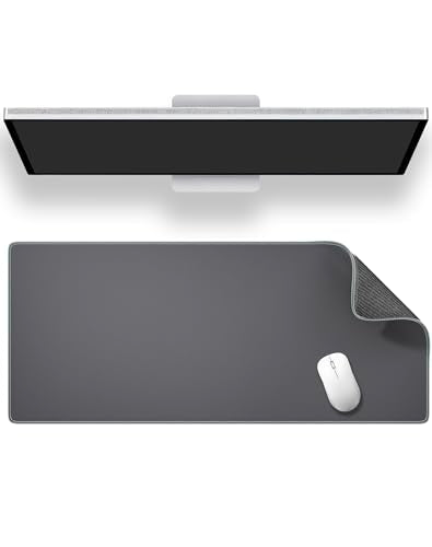 ALOANES Non-Slip Extended Mouse Pad Office&Home Desk Mat Stitched Edge | Gray Waterproof Jacquard Mousepad for Keyboard, Computer Gaming 31.5"x11.81"x0.12" - color: Gray, size: 31.5L x 11.8W inches