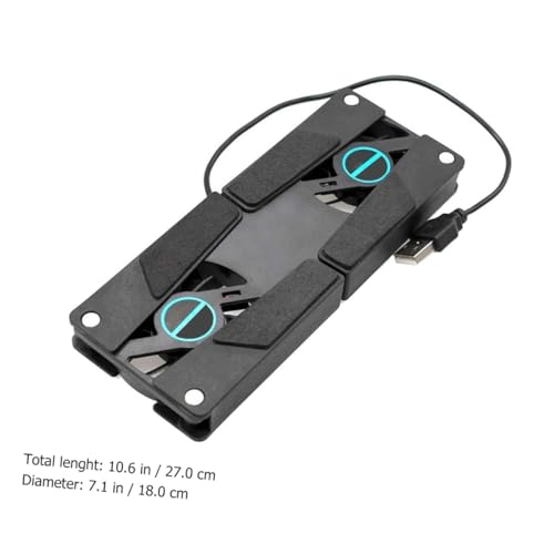 2pcs USB Laptop Cooling Pad Dual Fan Cooler Stand for Gaming Notebooks, Foldable Ventilated Cooler Suitable for Travel and Office Use