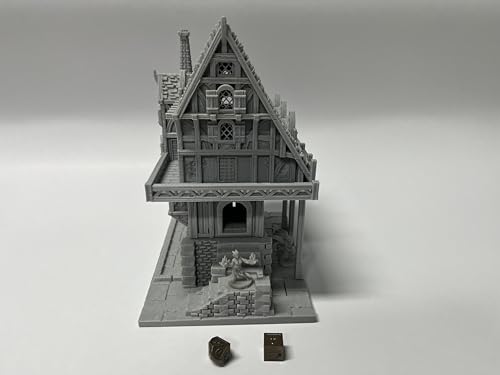 HAUTICO Medieval Gothic Miniature Building – Paintable Tabletop Terrain for D&D, Wargames & Dioramas 18mm (Medium Scale)