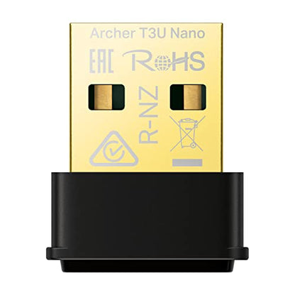 TP-Link Nano USB WiFi Adapter for PC(Archer T3U Nano)-AC1300 2.4G/5G Dual-Band Wireless Network Transceiver Adapter for Desktop PC, Travel Size, Supports Windows 11,10, 8.1, 8, 7 / up to Mac OS 10.15 - style: AC1300, WiFi