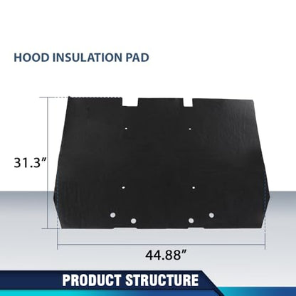 PIT66 Hood Insulation Pad 1/2" W/ Clips Compatible with Range Rover Classic Only 1987-1995 - style: 1987-1995 Range Rover Classic Only
