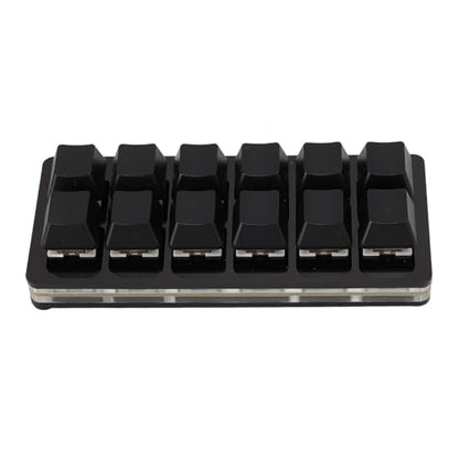 LICAEVEY One Handed Macro Mechanical Keyboard, 12 Keys Hot Swappable RGB Gaming Keypad, Programmable Mini Red Switch Keyboard, for OS X, for for Pi (Black)