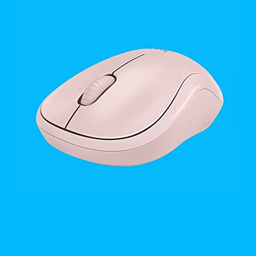 Logitech M220 Silent Wireless Mouse, 2.4 GHz with USB Receiver, 1000 DPI Optical Tracking, 18-Month Battery, Ambidextrous, Compatible with PC, Mac, Laptop - Rose (Renewed)