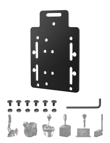 Desk/Chair Mount Bracket Plate for Racing Shifter, SIM Racing Game G25/27/29 T500 Windows 14 Bit Pc Usb Game Compatible with USB Handbrake,Logitech Driving Force Shifter,Thrustmaster TH8A Shifter & SIM Racing Games,Simagic DS-8x Sim/Fanatec ClubSport Raci
