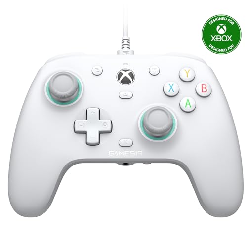 GameSir G7 SE Wired Controller for Xbox Series X|S, Xbox One & Windows 10/11, Plug and Play Gaming Gamepad with Hall Effect Joysticks/Hall Trigger, 3.5mm Audio Jack (White)