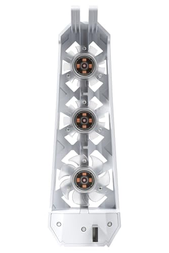 PS5 Cooling Fan (Not for Slim/Pro) High-Efficiency Cooler with USB3.0 | Cooling Fan for PS5, PS5 Accessories with Quiet Cooler Fan, Air Balance Blade, Blue Led Light - style: Light Gray